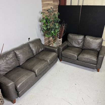 Leather Sofa & Loveseat Set