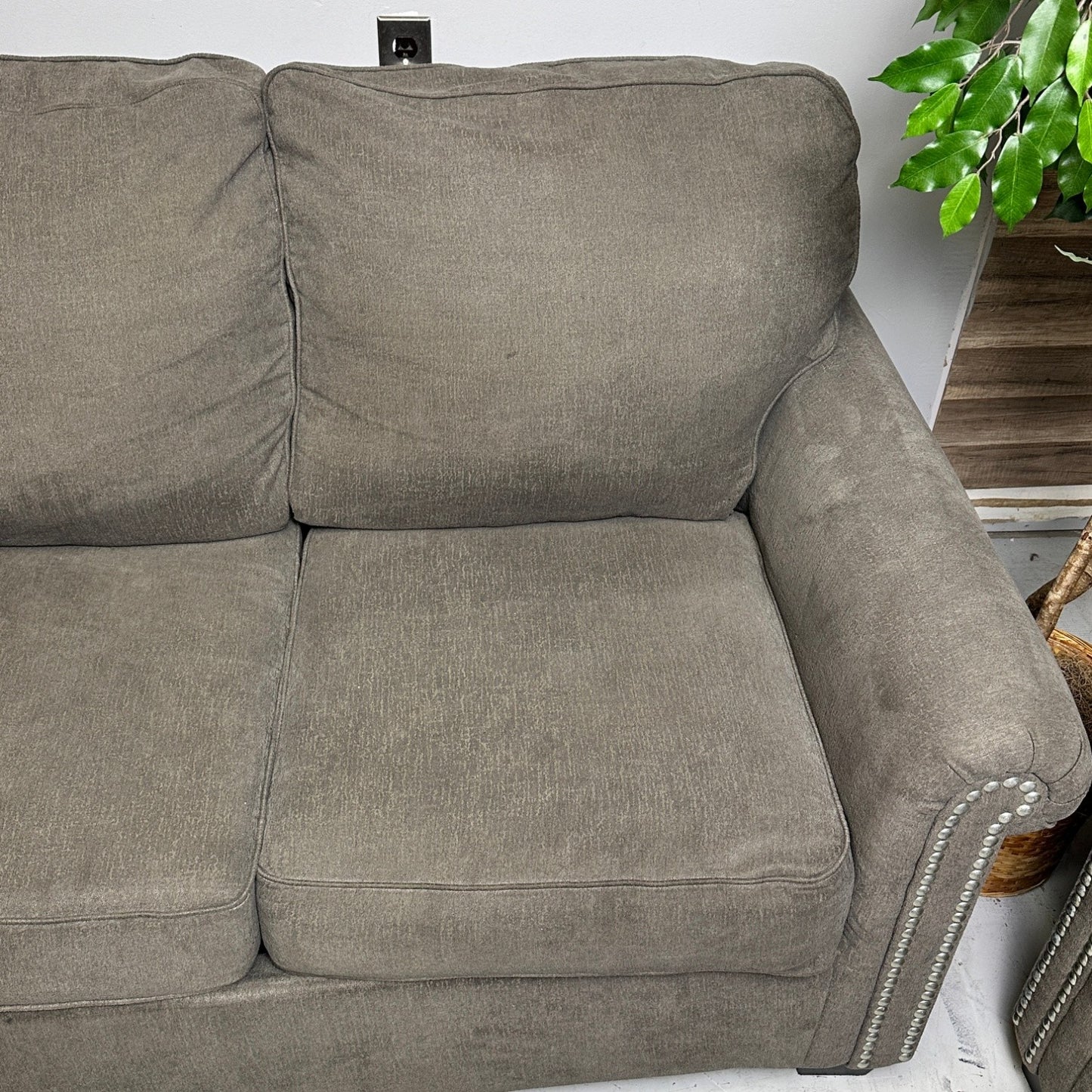 Grey 3 Seater Sofa & Loveseat