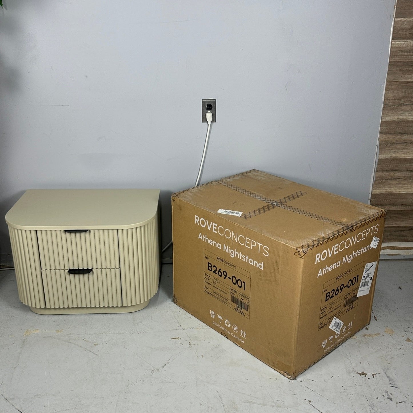 Rove Concepts Beige Athena Nightstands (Set Of Two)