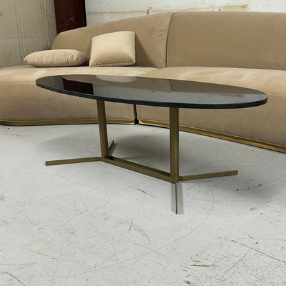 TOV Gemma Black Oval Marble Coffee Table