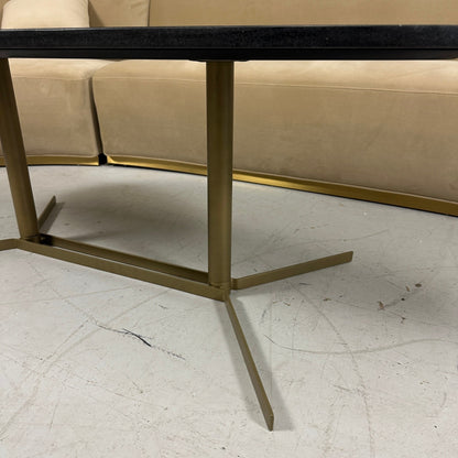 TOV Gemma Black Oval Marble Coffee Table