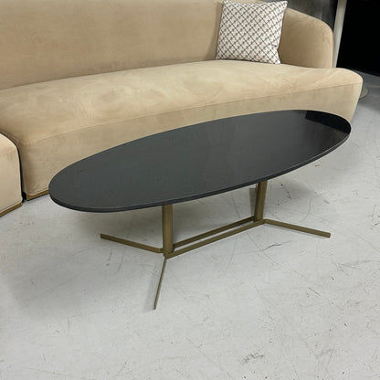 TOV Gemma Black Oval Marble Coffee Table