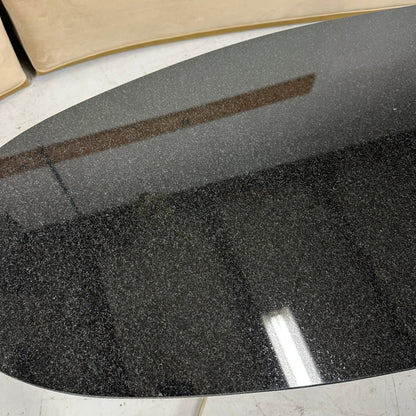 TOV Gemma Black Oval Marble Coffee Table