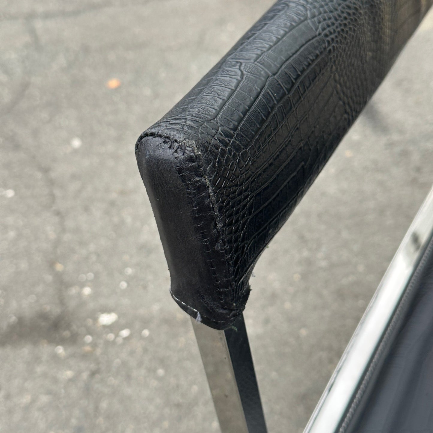 Vintage Embossed Leather Desk + Matching Chair