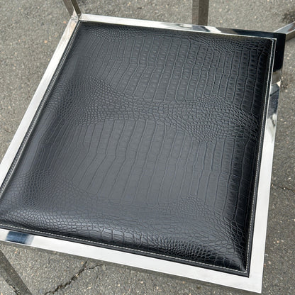 Vintage Embossed Leather Desk + Matching Chair