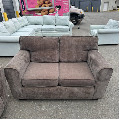 Brown Sofa & Loveseat Set