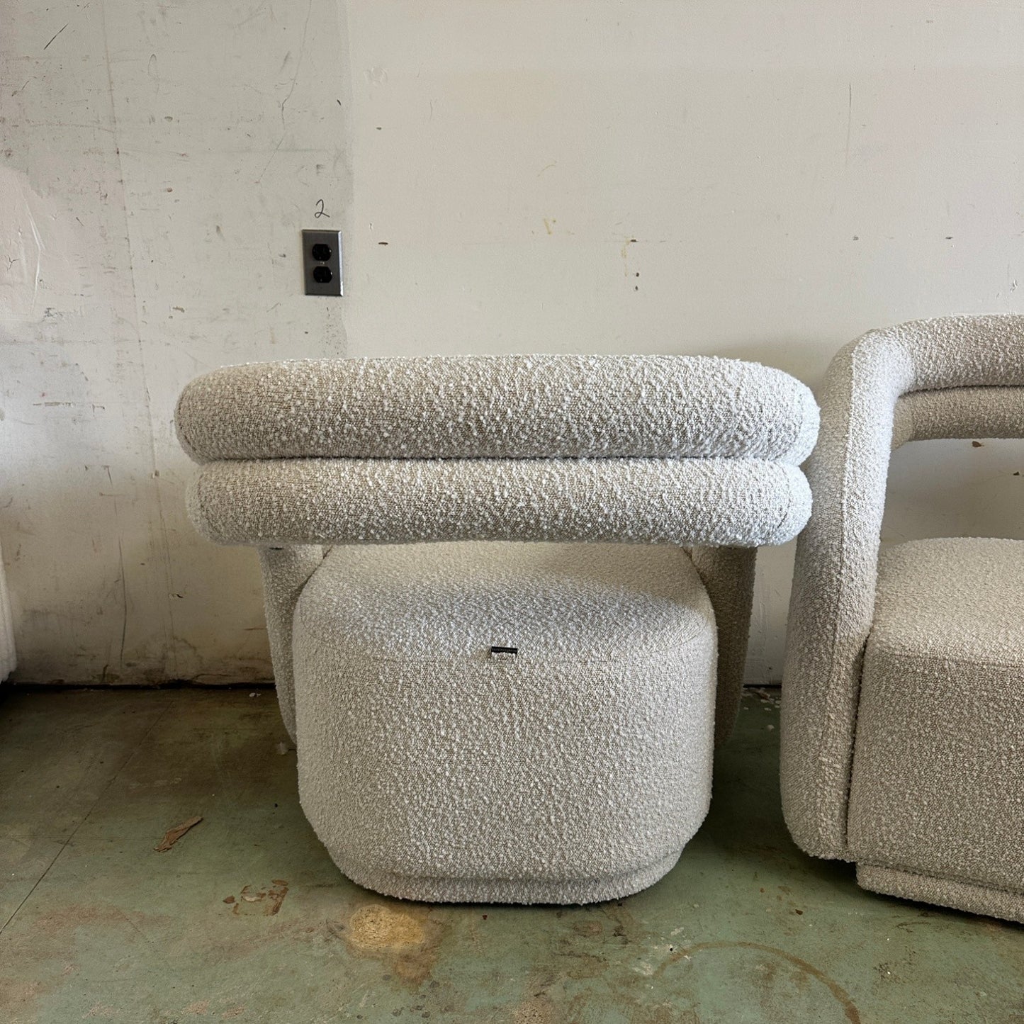 Rove Concepts Mia Lounge Chair in Pearl Bouclé