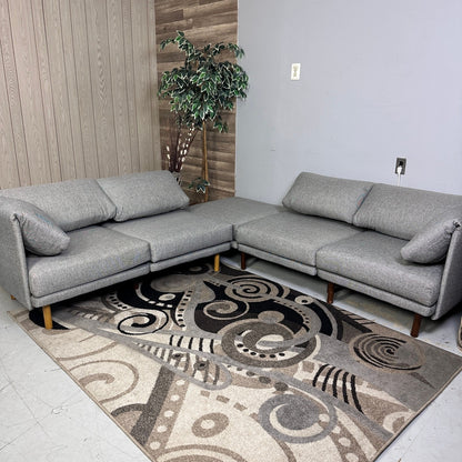 Grey Burrow Range 5-Piece Modular Sectional