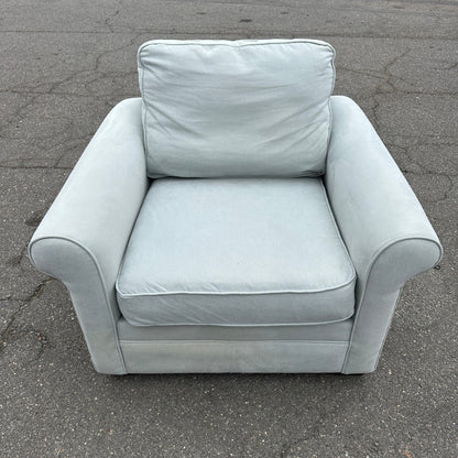 Grey Curved Sectional + Chair