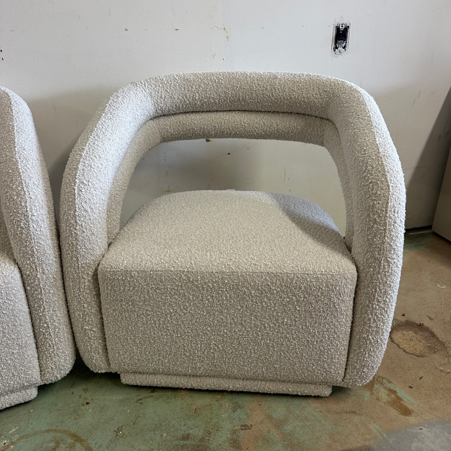 Rove Concepts Mia Lounge Chair in Pearl Bouclé