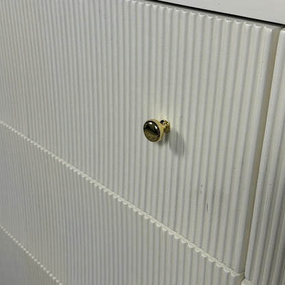 Havenly Curved Modern 6 Drawer White Dresser