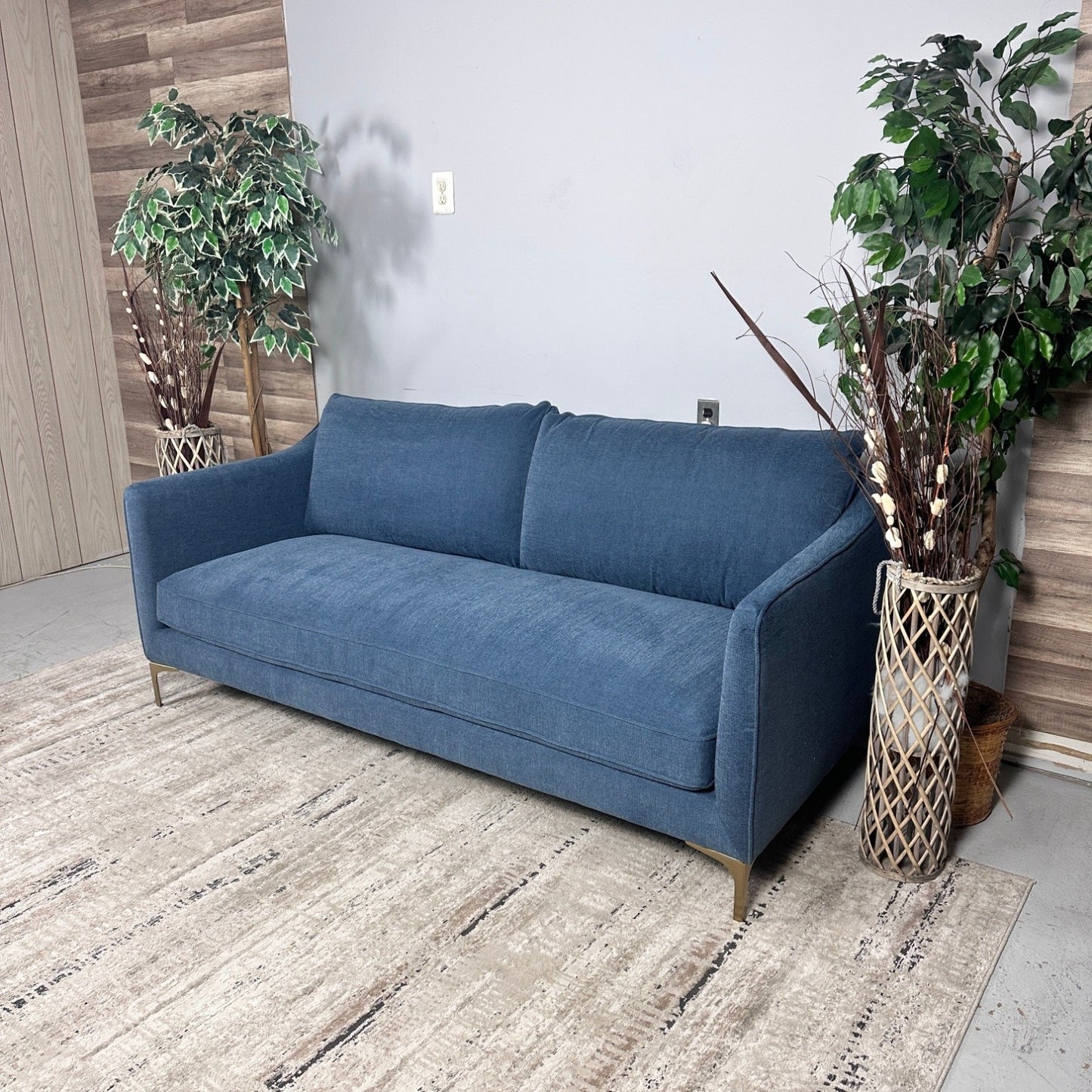 Interior Define Caitlin by The Everygirl Blue Sofa