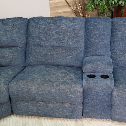 Blue 7-Piece Recliner Sectional From Ashleys