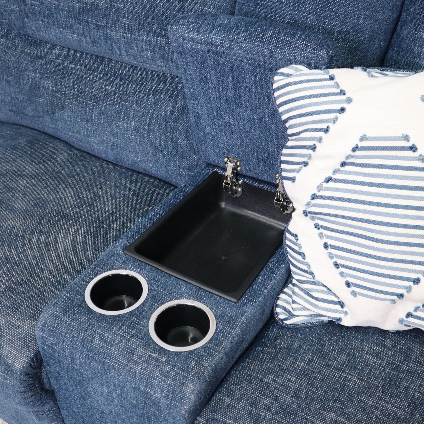 Blue 7-Piece Recliner Sectional From Ashleys