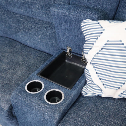 Blue 7-Piece Recliner Sectional From Ashleys