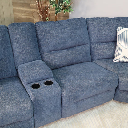 Blue 7-Piece Recliner Sectional From Ashleys