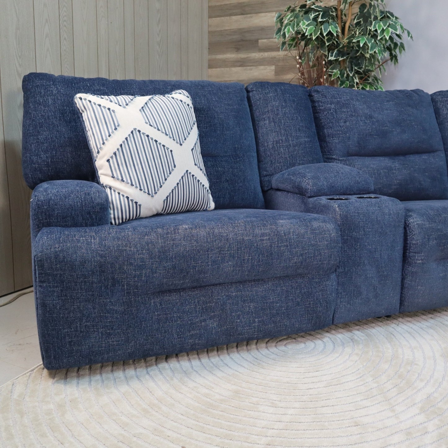 Blue 7-Piece Recliner Sectional From Ashleys