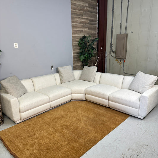 Cream 5-Piece Modular L Sectional