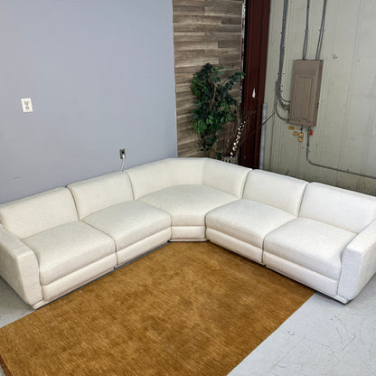 Cream 5-Piece Modular L Sectional