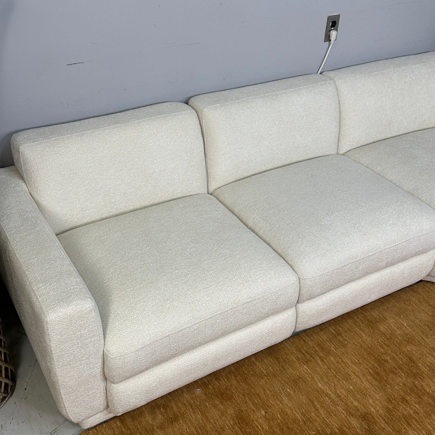 Cream 5-Piece Modular L Sectional