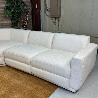 Cream 5-Piece Modular L Sectional