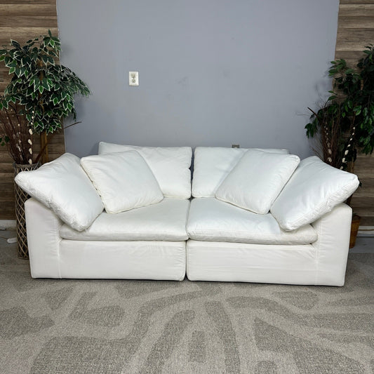 White Modular 2-Piece Cloud Couch From Sunday's