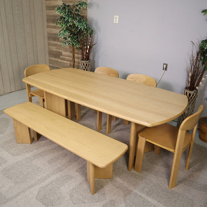 Castlery Posey Dining Table With Bench & Chairs