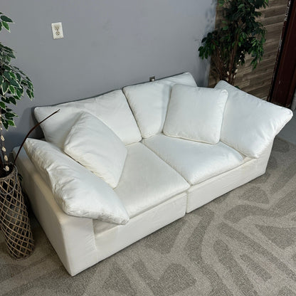 White Modular 2-Piece Cloud Couch From Sunday's