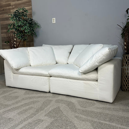 White Modular 2-Piece Cloud Couch From Sunday's