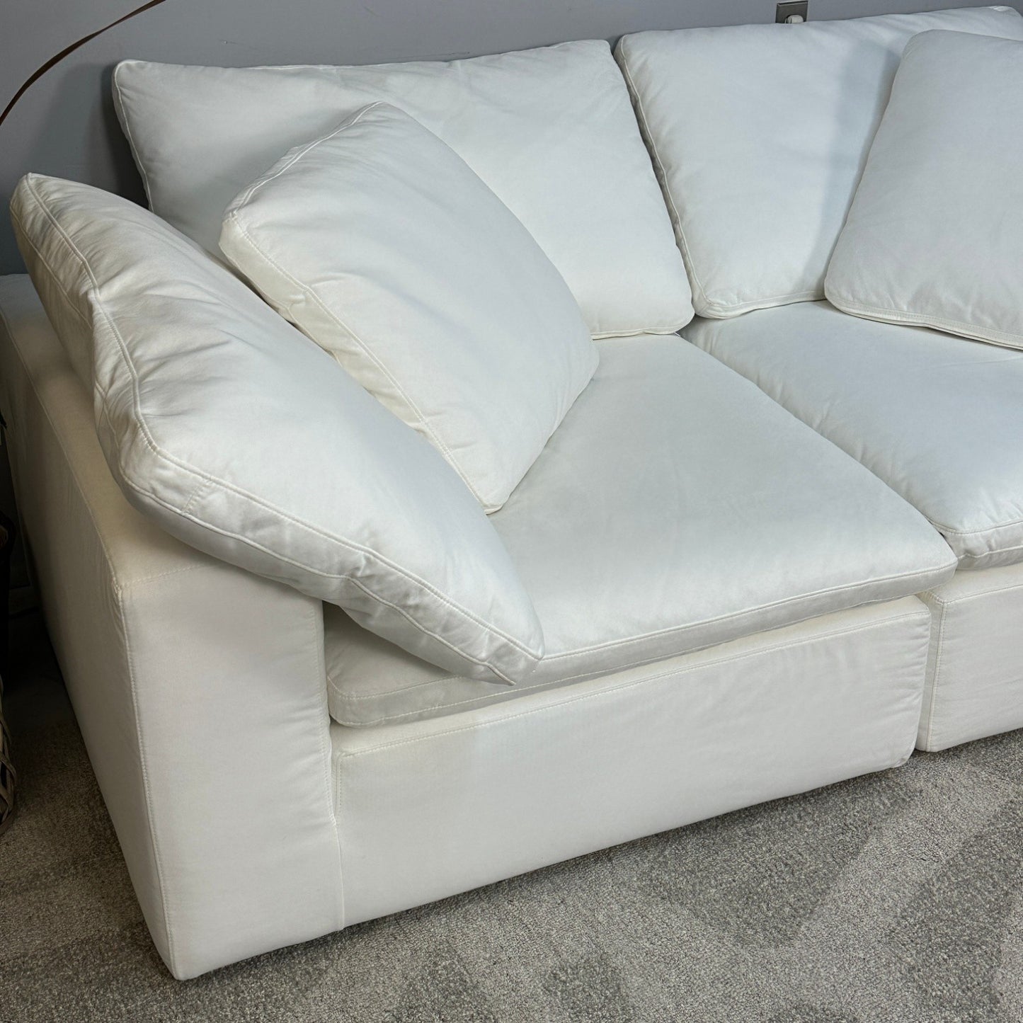 White Modular 2-Piece Cloud Couch From Sunday's