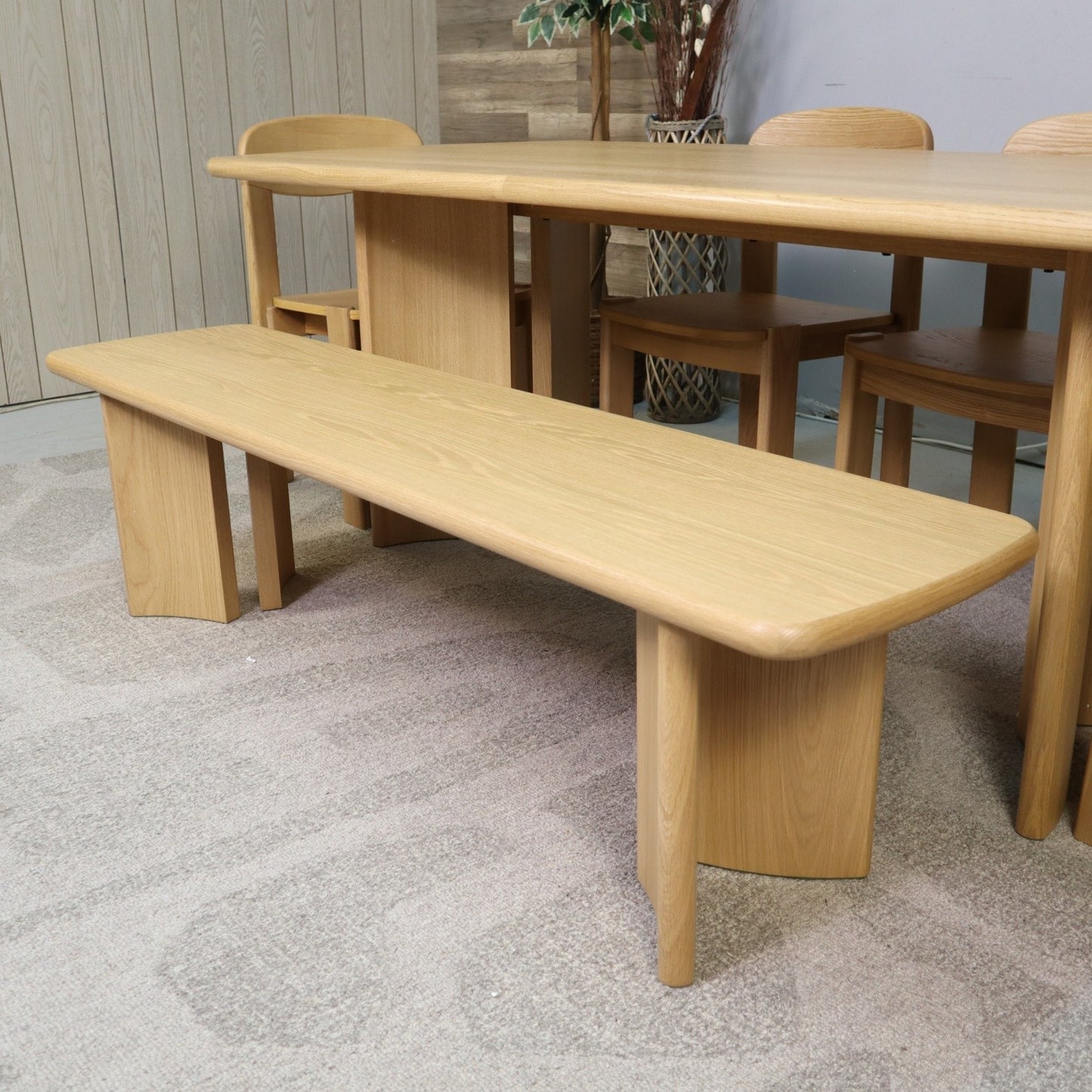 Castlery Posey Dining Table With Bench & Chairs