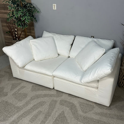 White Modular 2-Piece Cloud Couch From Sunday's