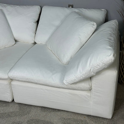White Modular 2-Piece Cloud Couch From Sunday's