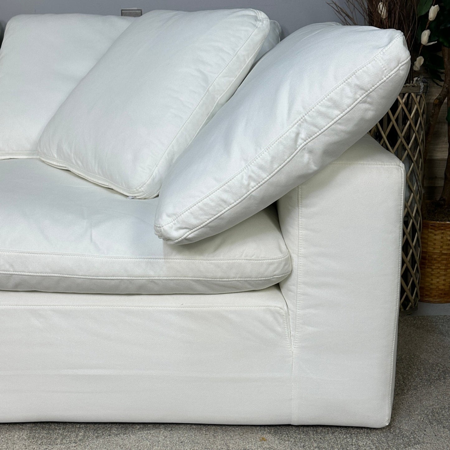 White Modular 2-Piece Cloud Couch From Sunday's
