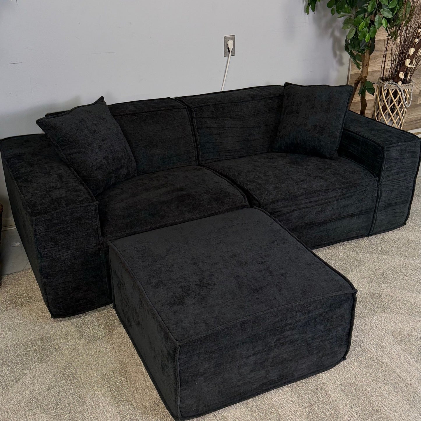 Black Rove Labs M1 Sofa Loveseat With Ottoman