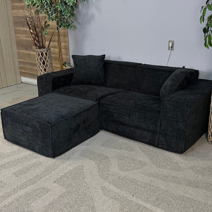Black Rove Labs M1 Sofa Loveseat With Ottoman