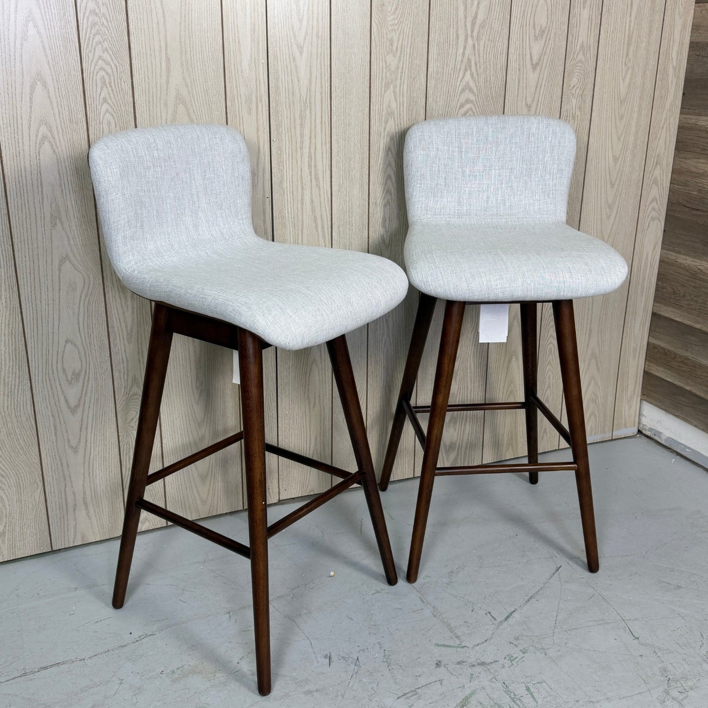 2 Article Sede Swivel Gray Bar Stool