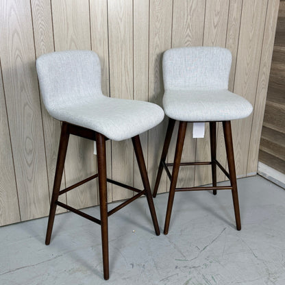 2 Article Sede Swivel Gray Bar Stool