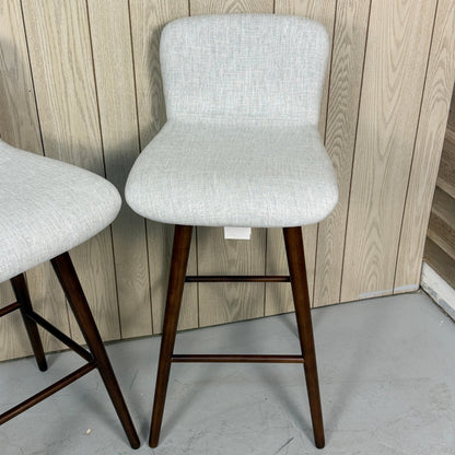 2 Article Sede Swivel Gray Bar Stool