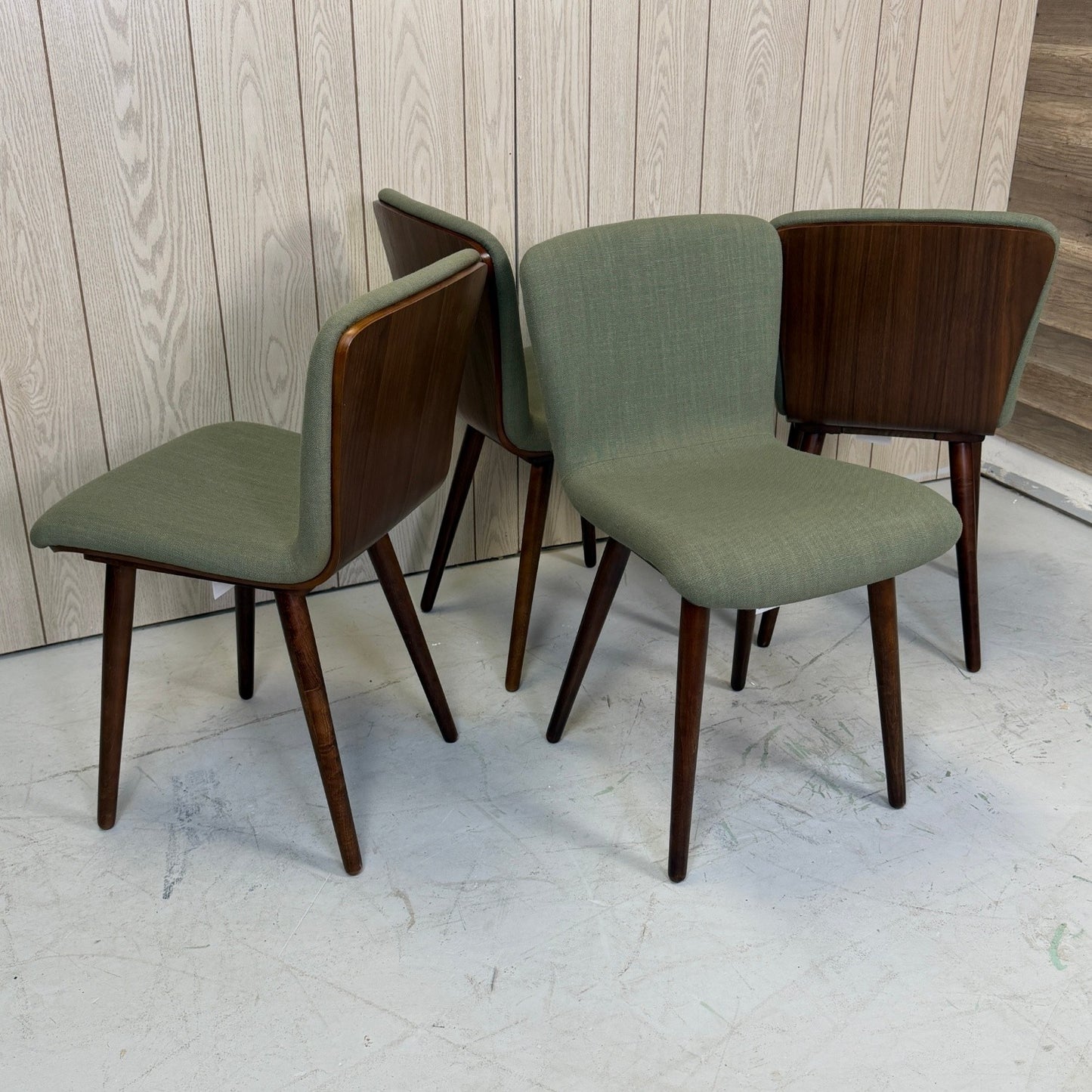 2 Article Sede Green Dining Chairs