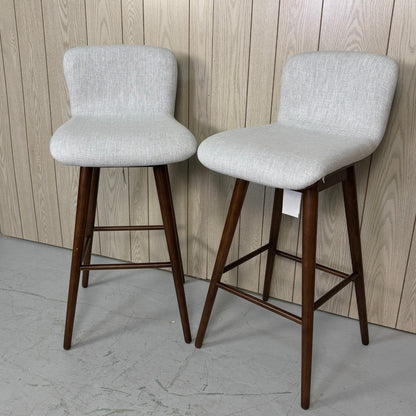 2 Article Sede Swivel Gray Bar Stool
