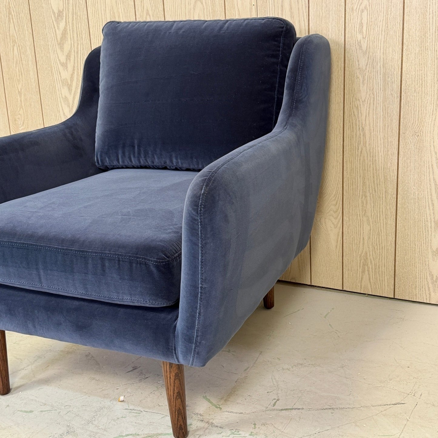 Article Matrix Blue Velvet Lounge Chair