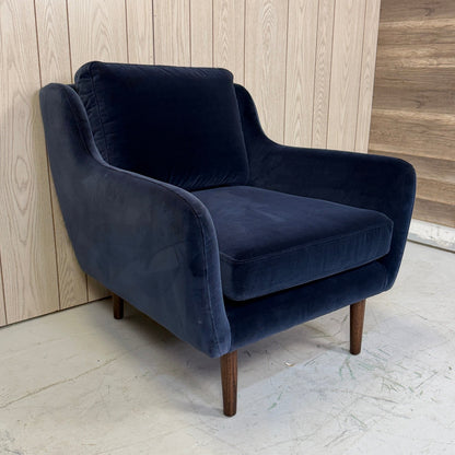 Article Matrix Blue Velvet Lounge Chair