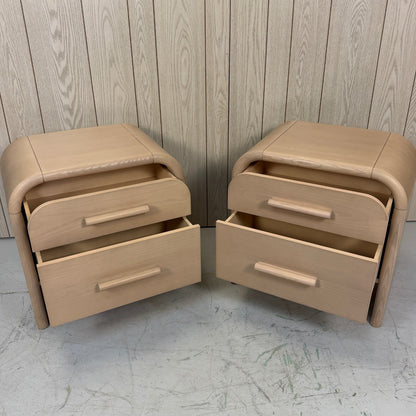 2 Article Beige Faydra 2-Drawer Nightstands