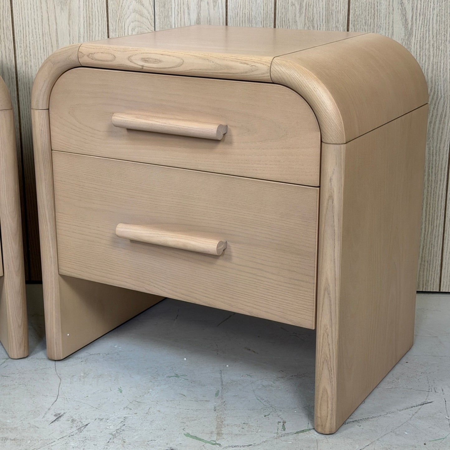 2 Article Beige Faydra 2-Drawer Nightstands