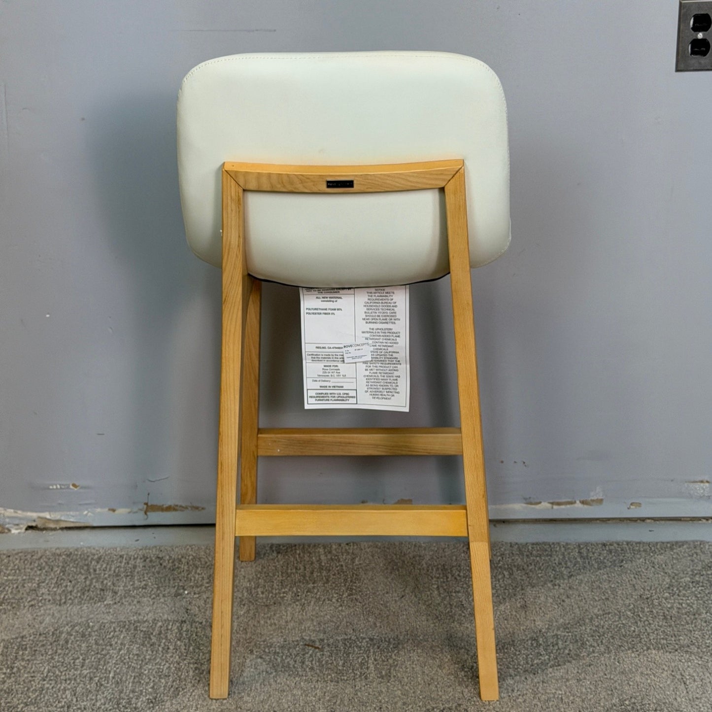 3 Rove Concepts Leather Aubrey Counter Stools