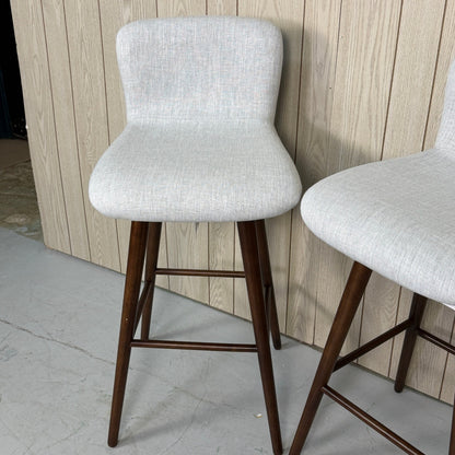 2 Article Sede Swivel Gray Bar Stool