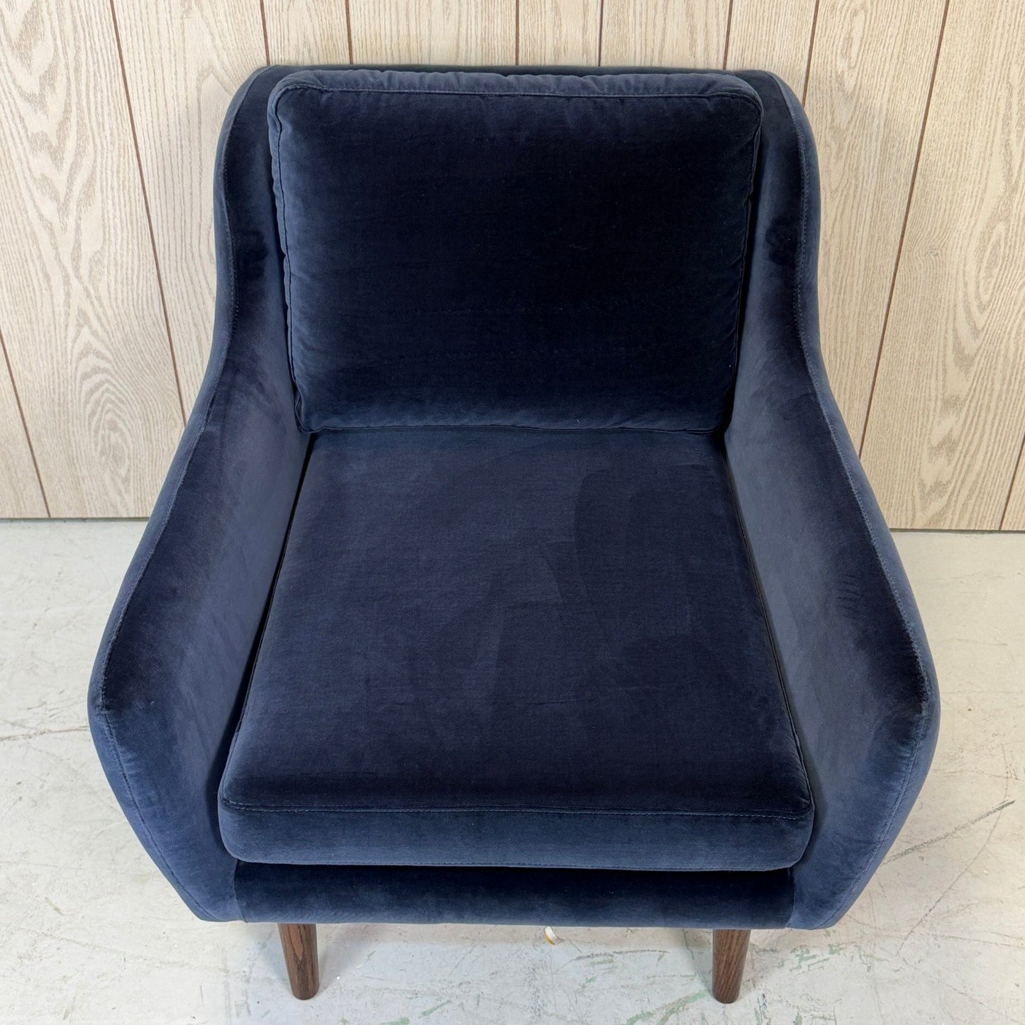 Article Matrix Blue Velvet Lounge Chair