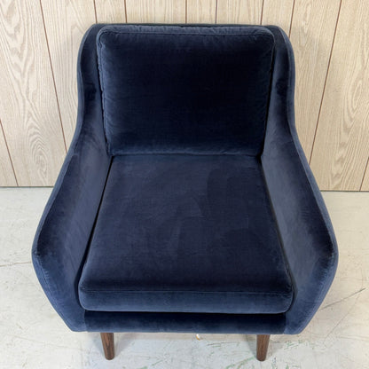 Article Matrix Blue Velvet Lounge Chair