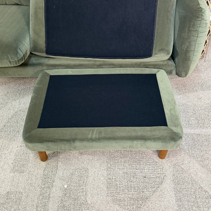 Article Sanders 85.5" Green Velvet Reversible Sectional
